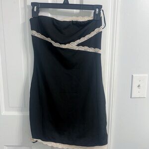 white fox mini dress